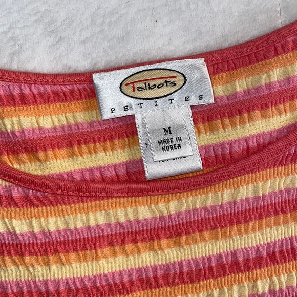 Talbots Shirred Striped Tank Top- MP - Picture 2 of 2